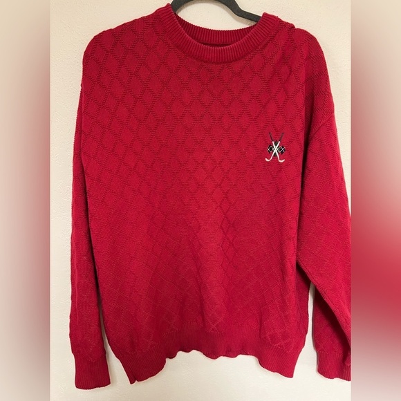 bolle Other - Bolle Golf Sweater Diamond knit Sweater embroidered golf sweater